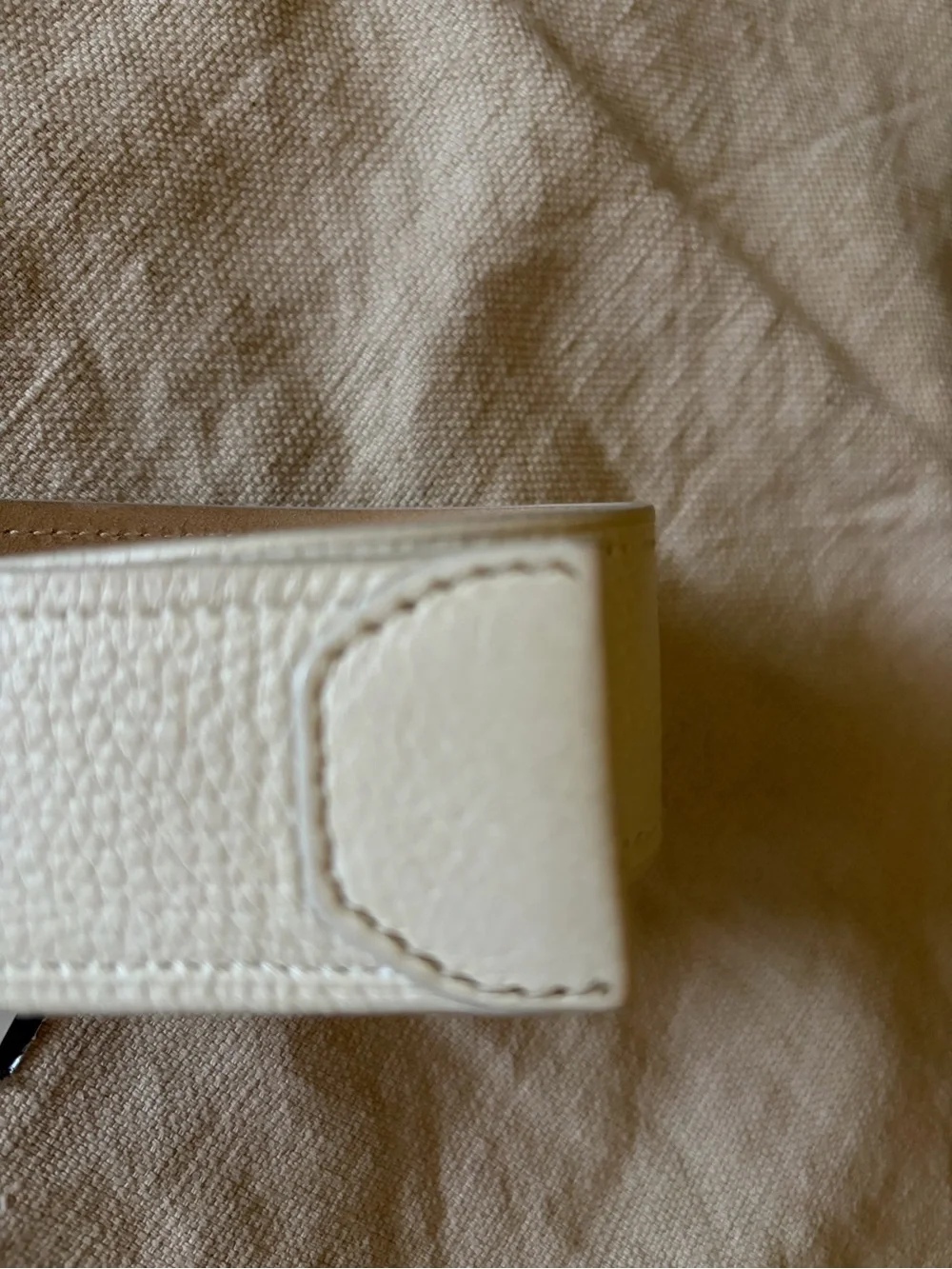 Prada white leather belt size 75